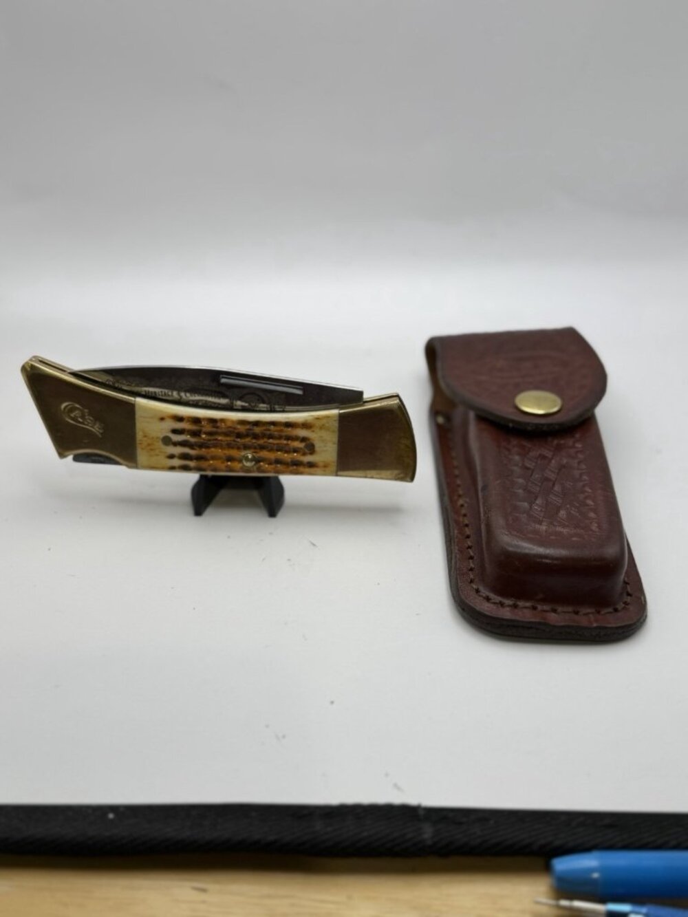 Case XX USA Bone 59L SS NAHC Hunting Heritage Collection Lockback Knife & Sheath